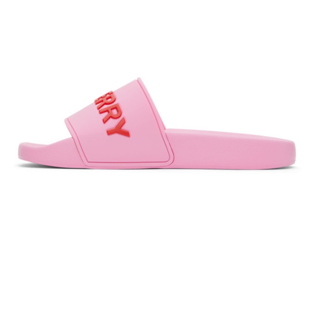 BURBERRY Pink Logo Slides 💗 - Picture 3 of 4